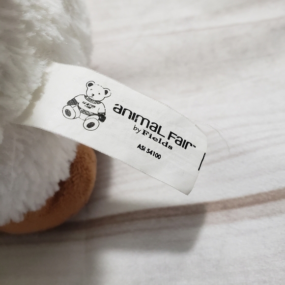 Animal Fair Chonky White Brown Puppy Dog 10" Plush Stuffed Animal Soft Squishy - Picture 7 of 9